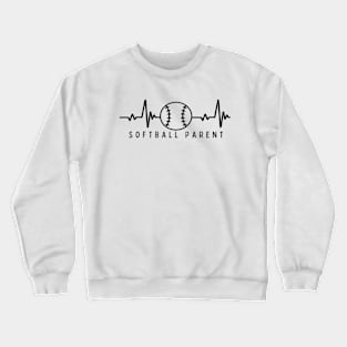 Softball Heartline Design Crewneck Sweatshirt
